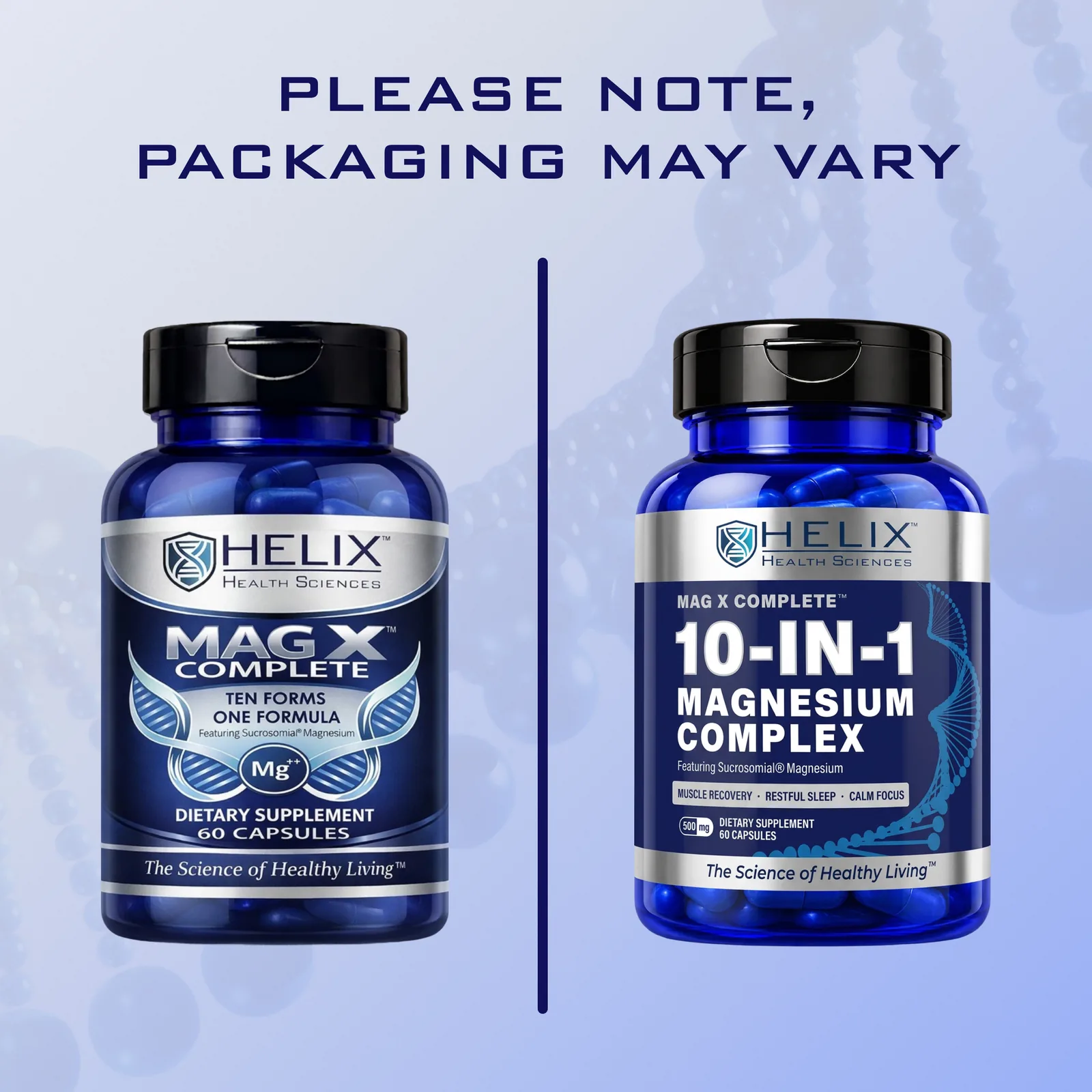 Packaging may vary: original Mag X Complete label and new 10-in-1 Magnesium Complex label